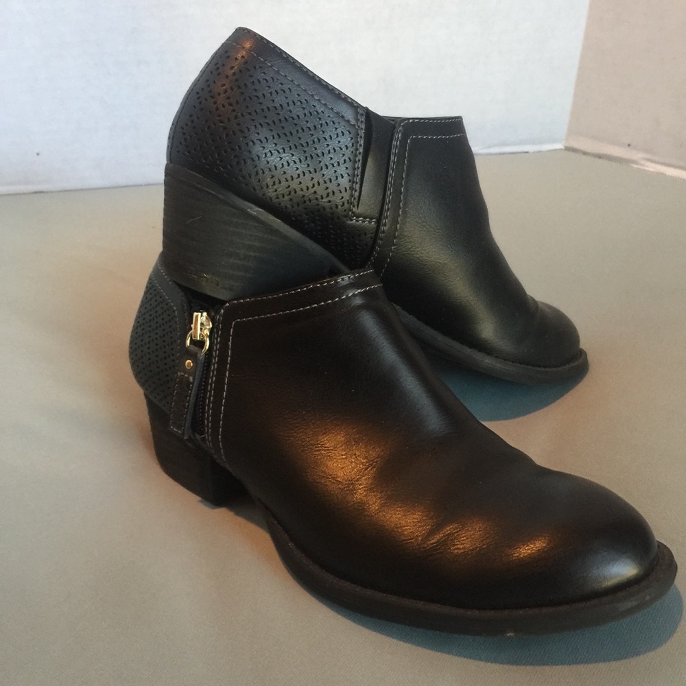 Dr Scholl black leather boots, 9.5
